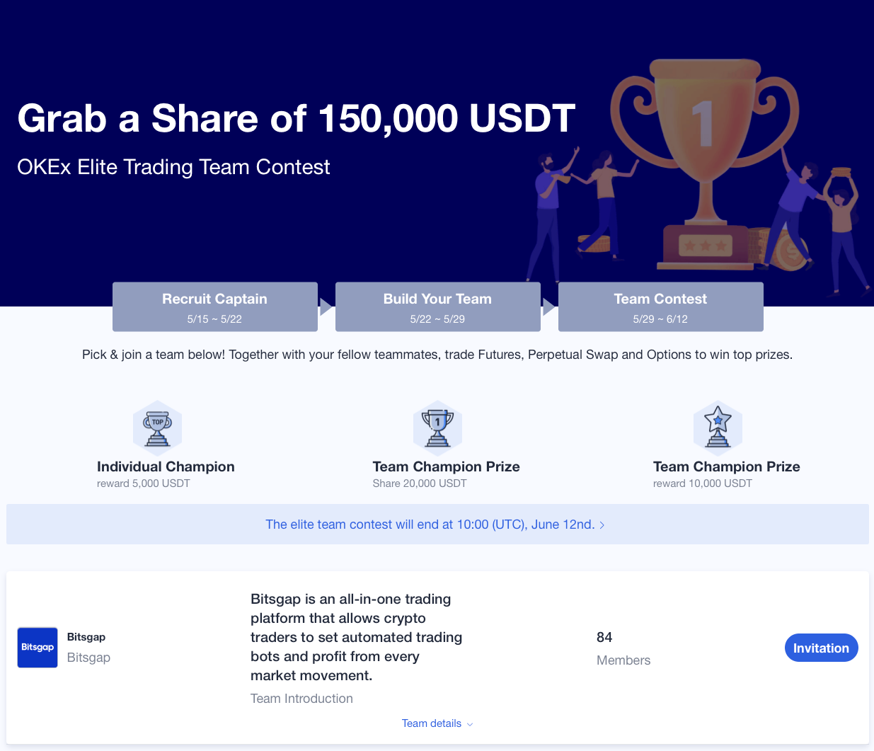 Bitsgap Wins 3rd Place Prize in Crypto Trading Competition